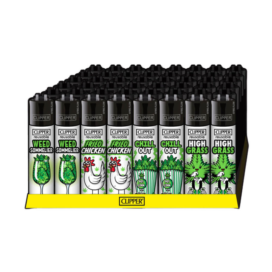 Clipper Lighters Classic Weed Slogan #10 (48pcs/display)