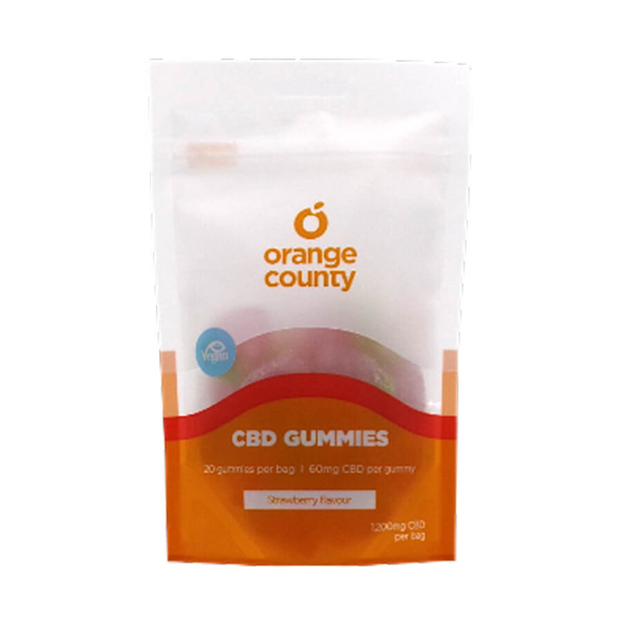 Orange County CBD Gummies Strawberry 1200mg CBD