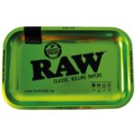 Raw Green Metal Rolling Tray Small