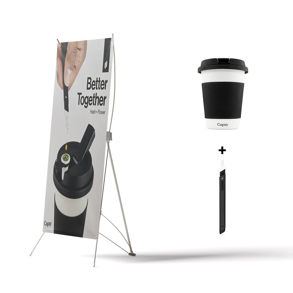 Loyalty Reward Page 16 Puffco Better Together Display (Cupsy+ Hot Knife + xDisplay Banner + Flyer+Poster)