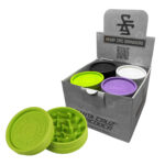 Santa Cruz Biodegradable Hemp Grinder Mix Colors 2 Parts - 55mm (12pcs/display) wholesale santa cruz hemp grinder mix color