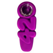 wholesale 420 silicone pipe purple 2