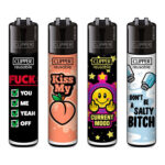 Clipper Lighters Mix Slogan 13 (48pcs/display) wholesale clipper lighters 13