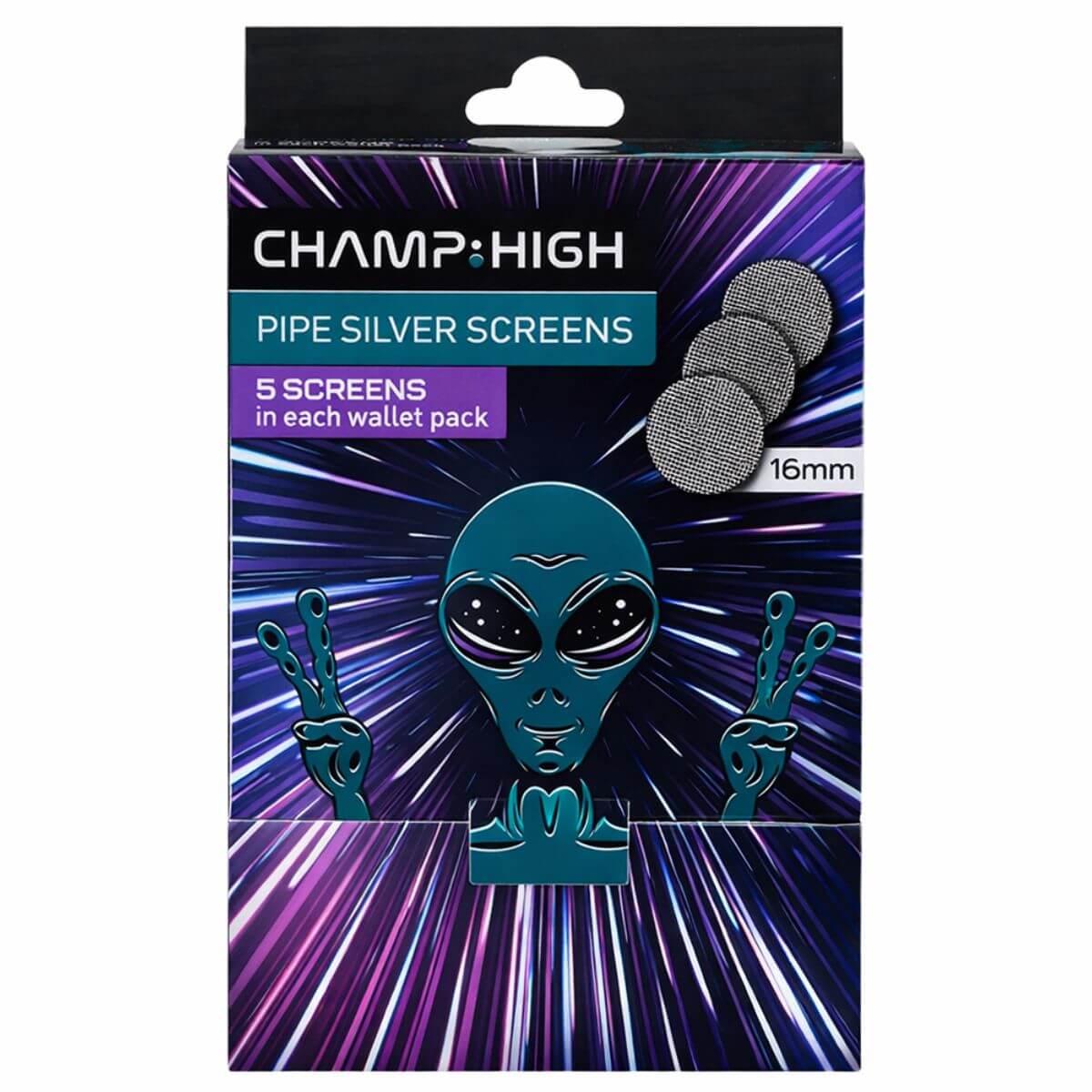 Champ High Pipe Silver Screens (100 packbox) Champ High Pipe Silver Screens 100