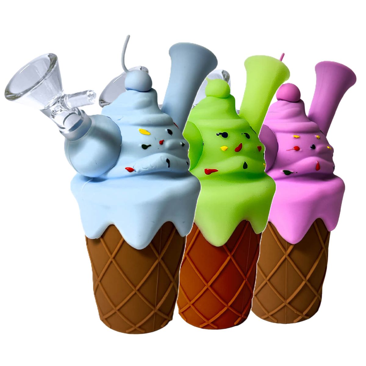 Ice Cream Cone Silicone Pipe 14cm Ice Cream Cone Silicone Pipe 14cm