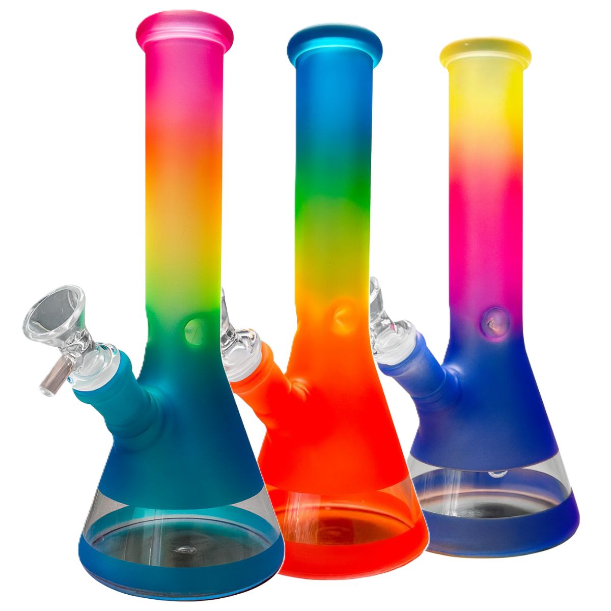 Rainbow Gradient Glass Bong 25cm Rainbow Gradient Glass Bong 25cm