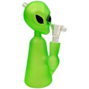 wholesale alien figure green bong thick glass 17cm 1