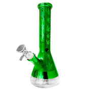 wholesale glass bong green leaves 2