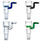 Bong Glass Bowl Holder with Screen Dual Size 14mm and 18mm