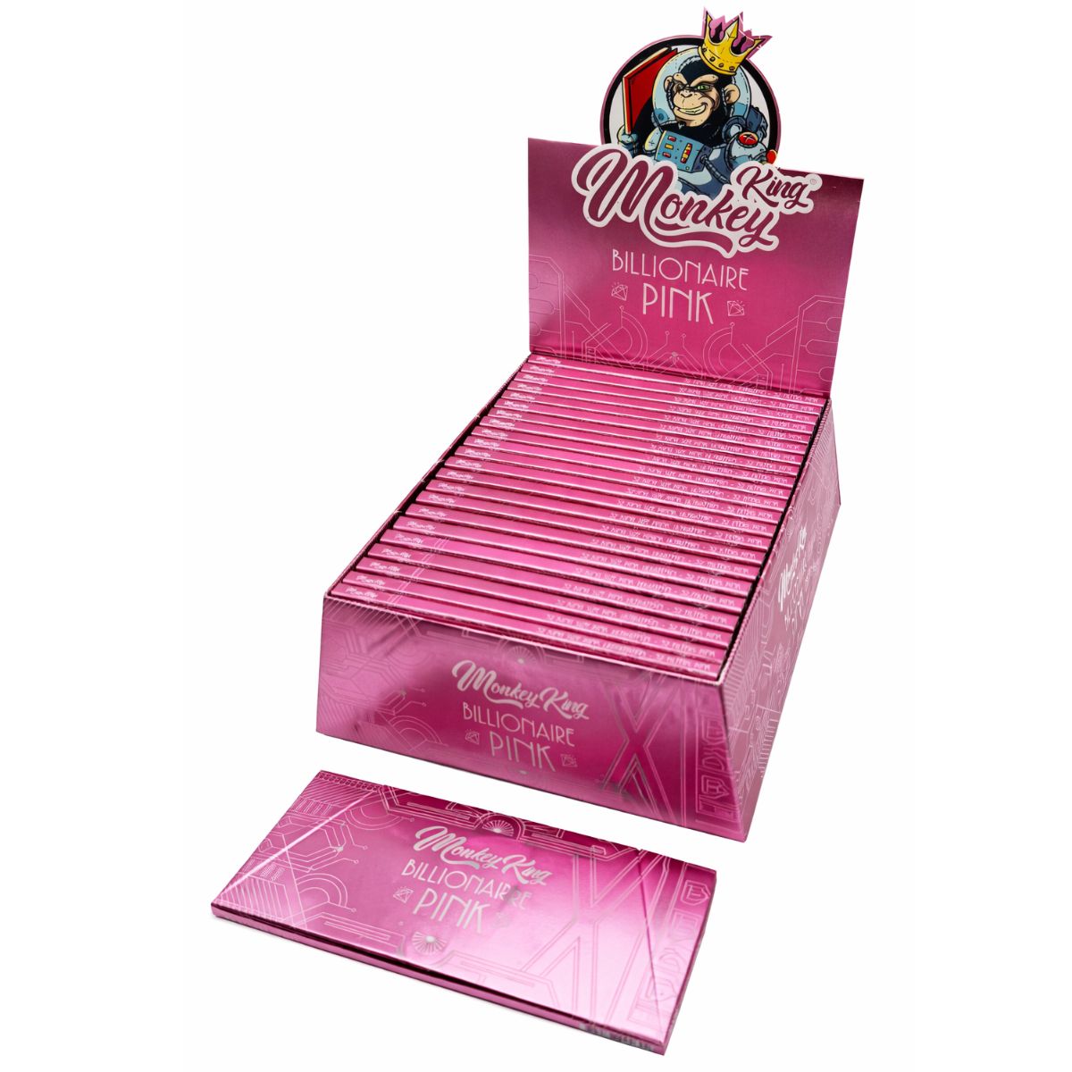 Monkey King Billionaire Pink KS Unbleached Ultrathin Rolling Papers Monkey King Billionaire Pink KS Unbleached Ultrathin Rolling Papers