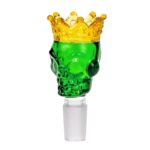 Skull Crown Green Glass Bong Bowl 18mm glass bowl skull crown