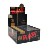 RAW Black kingsize slim rolling papers (50pcs/display) whiolesale rolling papers black raw