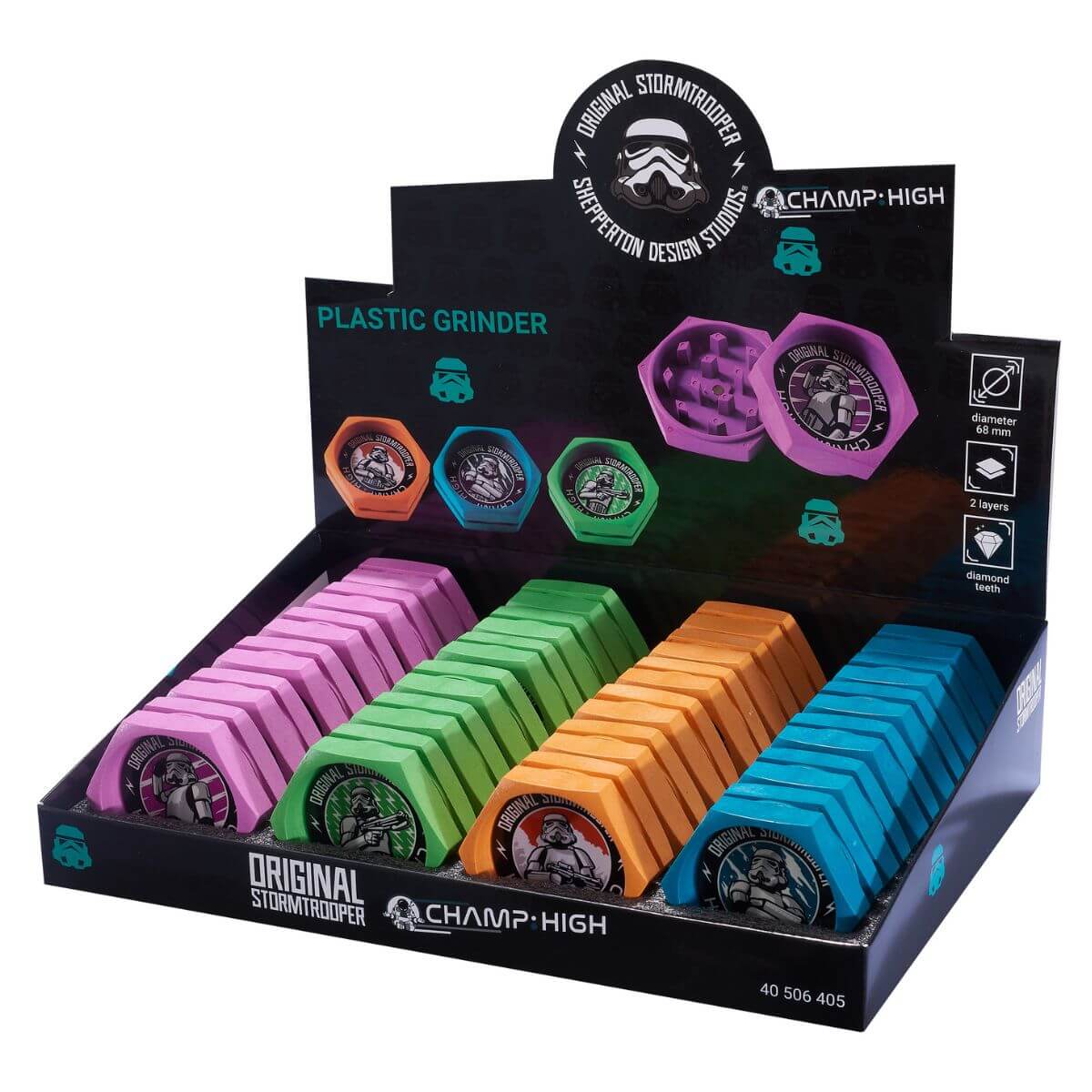 Champ High Stormtrooper Plastic Grinder (24pcs/display) Champ High Stormtrooper Plastic Grinder (24pcs/display)