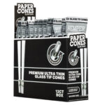 Hemper King Size Glass Tipped Classic White Paper Cones (12pcs/display) Hemper King Size Glass Tipped Classic White Paper Cones (12pcs/display)