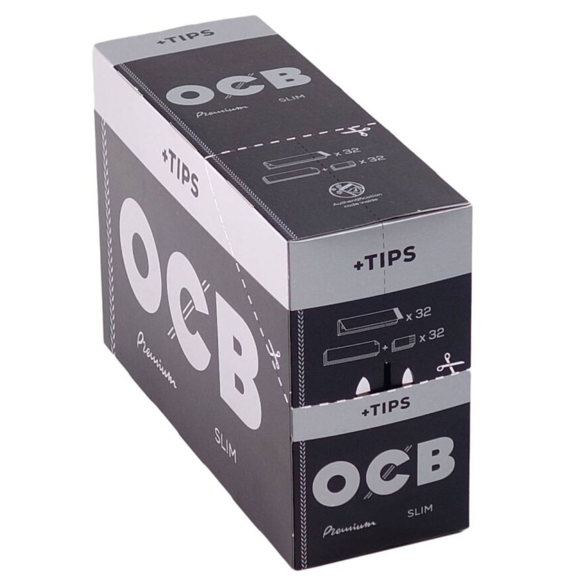 OCB Premium Ultra Thin Rolling Papers + Tips (32pcs/display) OCB Premium Ultra Thin Rolling Papers + Tips (32pcs/display)
