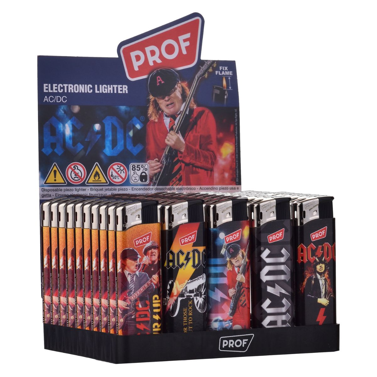 Prof AC/DC Fixflame Lighter (50pcs/display) Prof AC/DC Fixflame Lighter (50pcs/display)