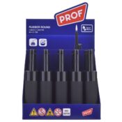 Prof FF Black Rubber Round Candle Lighter 25pcsdisplay 1