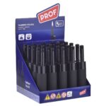 Prof FF Black Rubber Round Candle Lighter (25pcs/display)