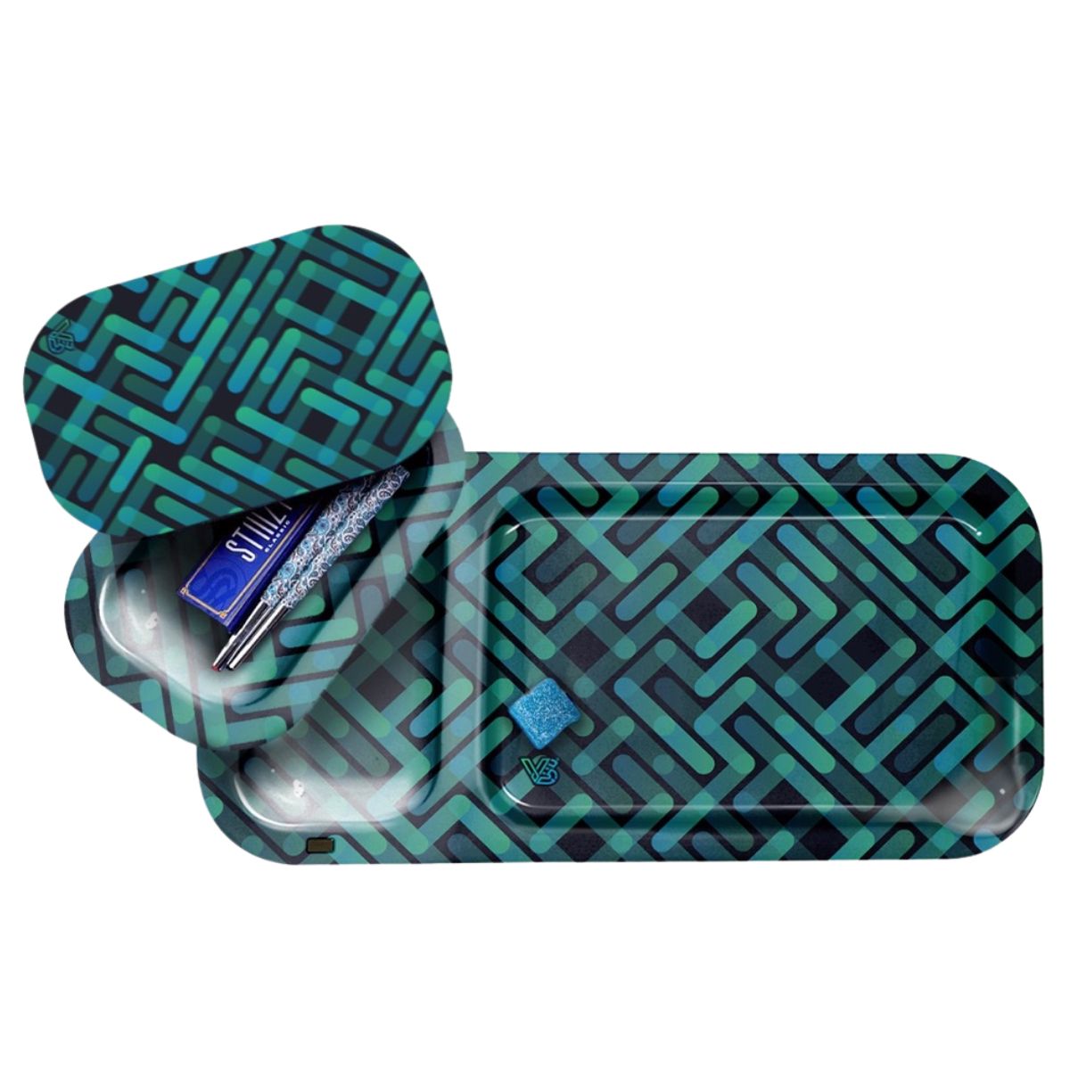 V-Syndicate Duotray Stacked Metal Rolling Tray with Removable Stash Tray 32x16cm V-Syndicate Duotray Stacked Metal Rolling Tray with Removable Stash Tray 32x16cm