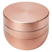 V Syndicate Gridlock Toothless Herb Grinder 4 Parts - 72mm Rose Gold