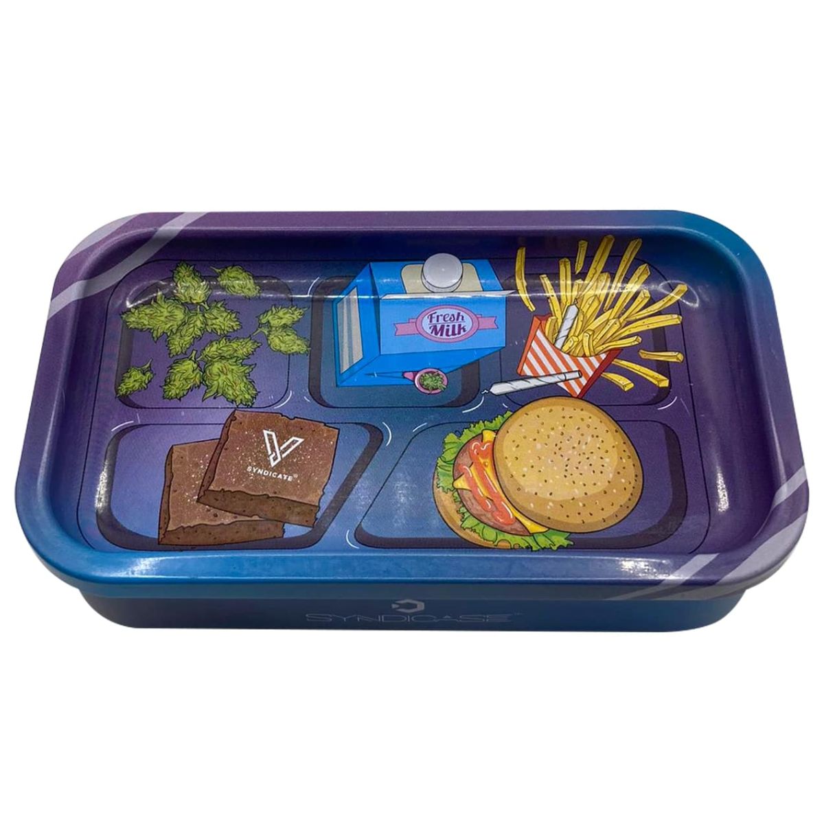 V-Syndicate Syndicase 2.0 Munch Time Rolling Tray with Storage Tin Box V-Syndicate Syndicase 2.0 Munch Time Rolling Tray with Storage Tin Box