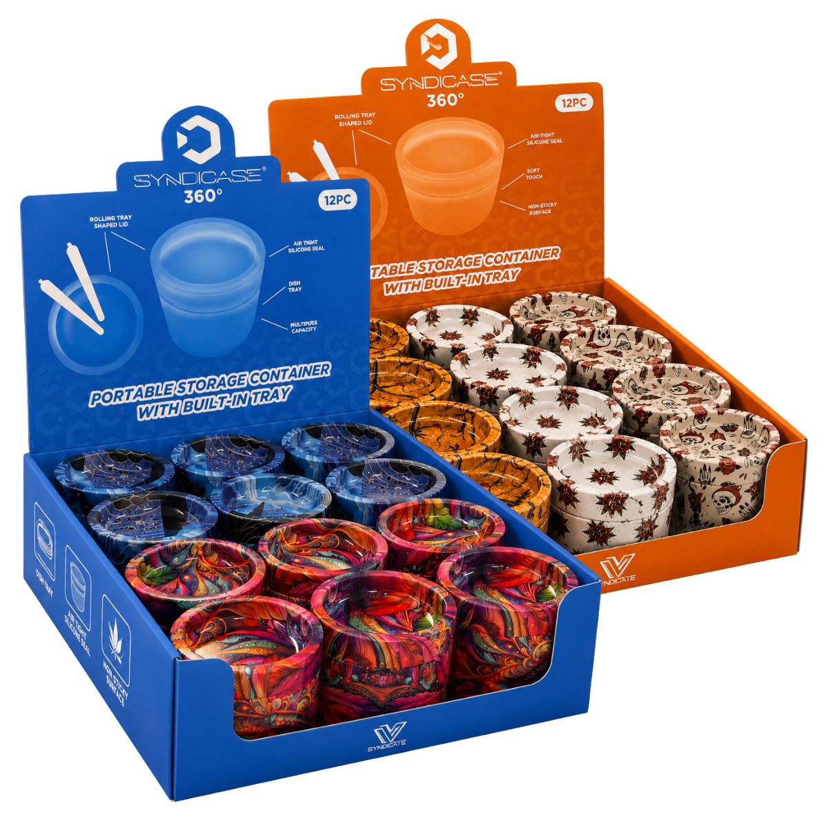 V-Syndicate Syndicase 360 Rolling Tray with Storage Tin Box (12pcs/display) V-Syndicate Syndicase 360 Rolling Tray with Storage Tin Box (12pcs/display)