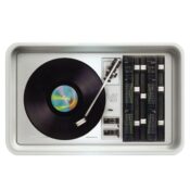 V Syndicate Syndicase Plus Record Player Rolling Tray with Storage Tin Box 2