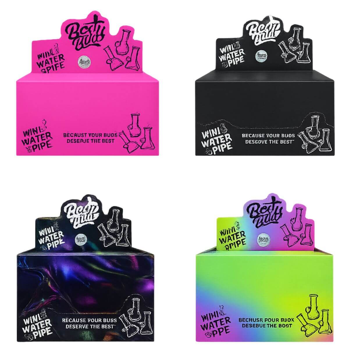 Best Buds Mini Water Pipe 15 cm (6pcs/display) Best Buds Mini Water Pipe 15 cm (6pcs/display)