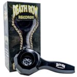 Death Row Records Metal 2pc Easy Cleaning Black Hand Pipe 11.2 cm Death Row Records 4.4″ Metal 2pc Easy Cleaning Black Hand Pipe