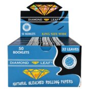 Diamond Leaf King Size Wide Slim Rolling Papers (50pcsdisplay)