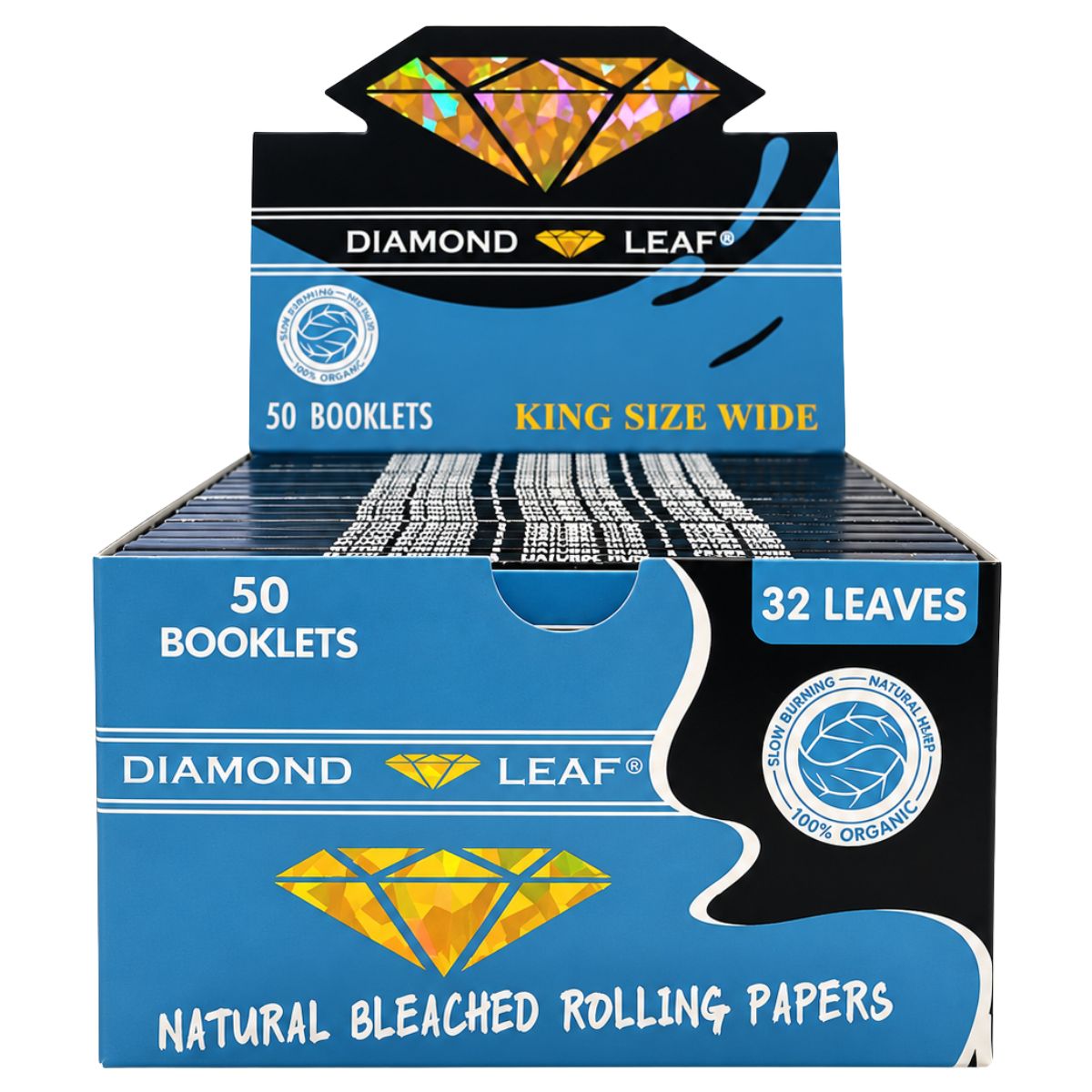 Diamond Leaf King Size Wide Slim Rolling Papers (50pcsdisplay) Diamond Leaf King Size Wide Slim Rolling Papers (50pcsdisplay)