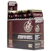 Hemper Pre-Rolled King Size Herbal Rolls + Glass Tip 2-Pack (12pcs/display) Sweet