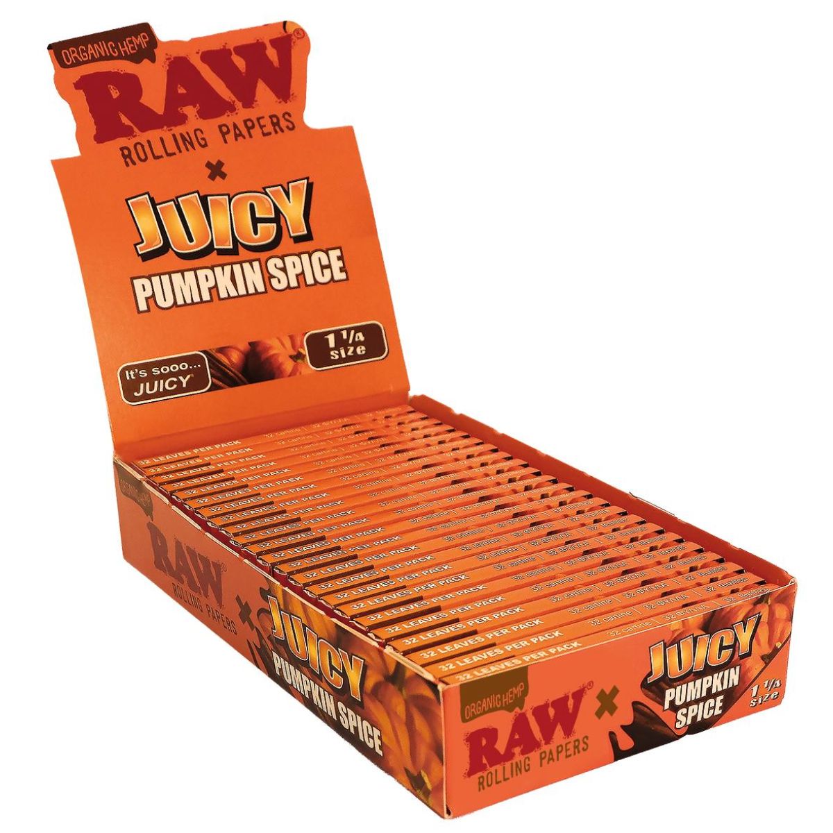 RAW X Juicy Pumplin Spice 1 1/4 Size Rolling Papers (24pcs/display) RAW X Juicy Pumplin Spice 1 1/4 Size Rolling Papers (24pcs/display)
