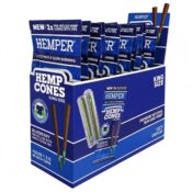 Hemper Pre-Rolled King Size Hemp Cones + Paper Tip 2-Pack (12pcs/display) Blueberry