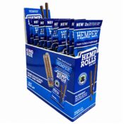 Hemper Pre-Rolled King Size Hemp Rolls + Paper Tip 2-Pack (12pcs/display) Blueberry