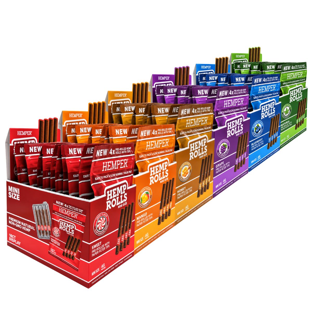 Hemper Pre-Rolled Mini Size Hemp Cones + Paper Tip 4-Pack (12pcsdisplay) Hemper Pre-Rolled Mini Size Hemp Cones + Paper Tip 4-Pack (12pcsdisplay)