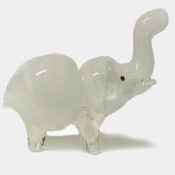 Pipa Tabacco Elegante in Vetro Elefante Bianco