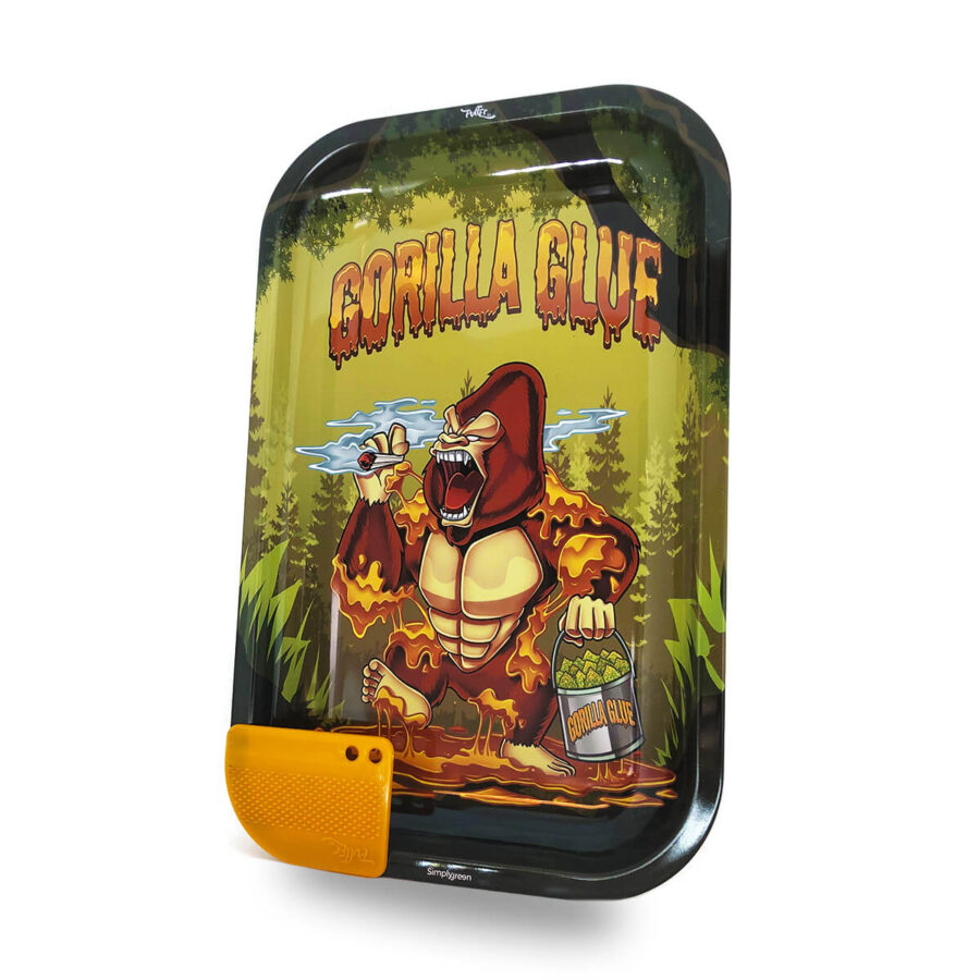 Best Buds Vassoio per rollare Gorilla Glue Medium con Grinder Card Magnetica