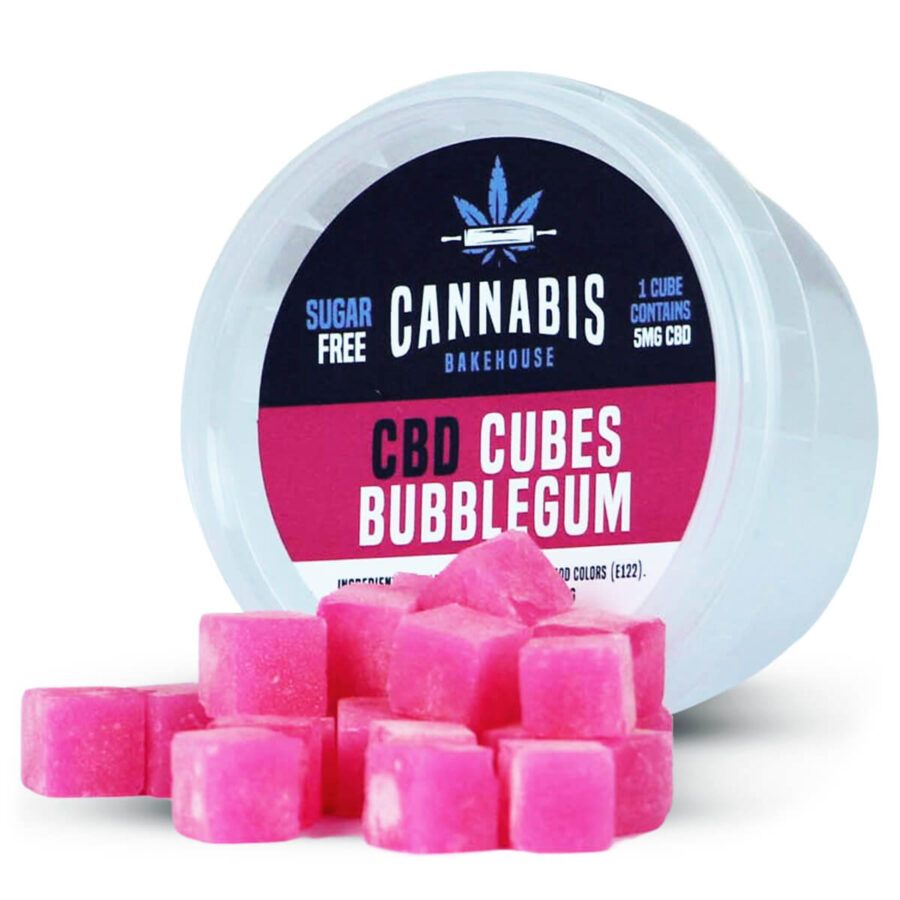 Cannabis Bakehouse Caramelle a Cubetti 5mg CBD gusto Bubblegum (30g)