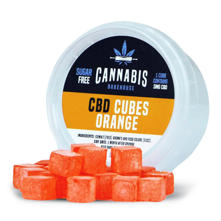 Cannabis Bakehouse Caramelle a Cubetti 5mg CBD gusto Arancia (30g)