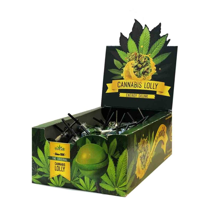 Lecca Lecca Cannabis Box Energy Skunk (70pezzi/display)