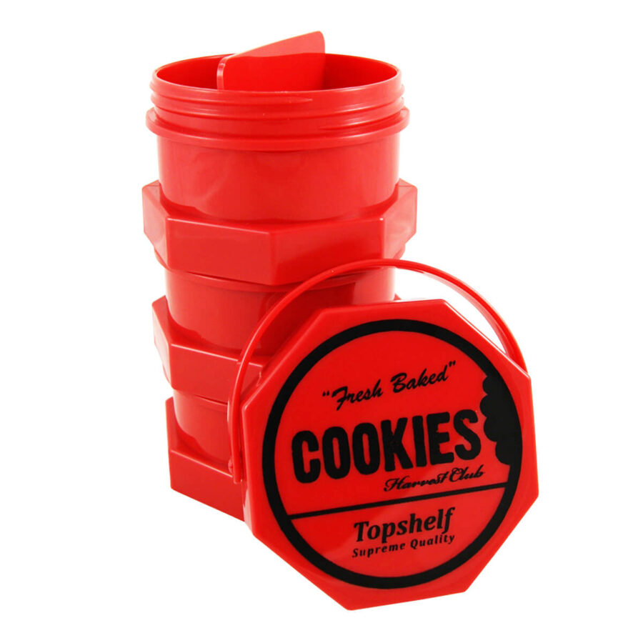 Cookies Barattolo Rosso per Conserve di Cannabis 3 parti