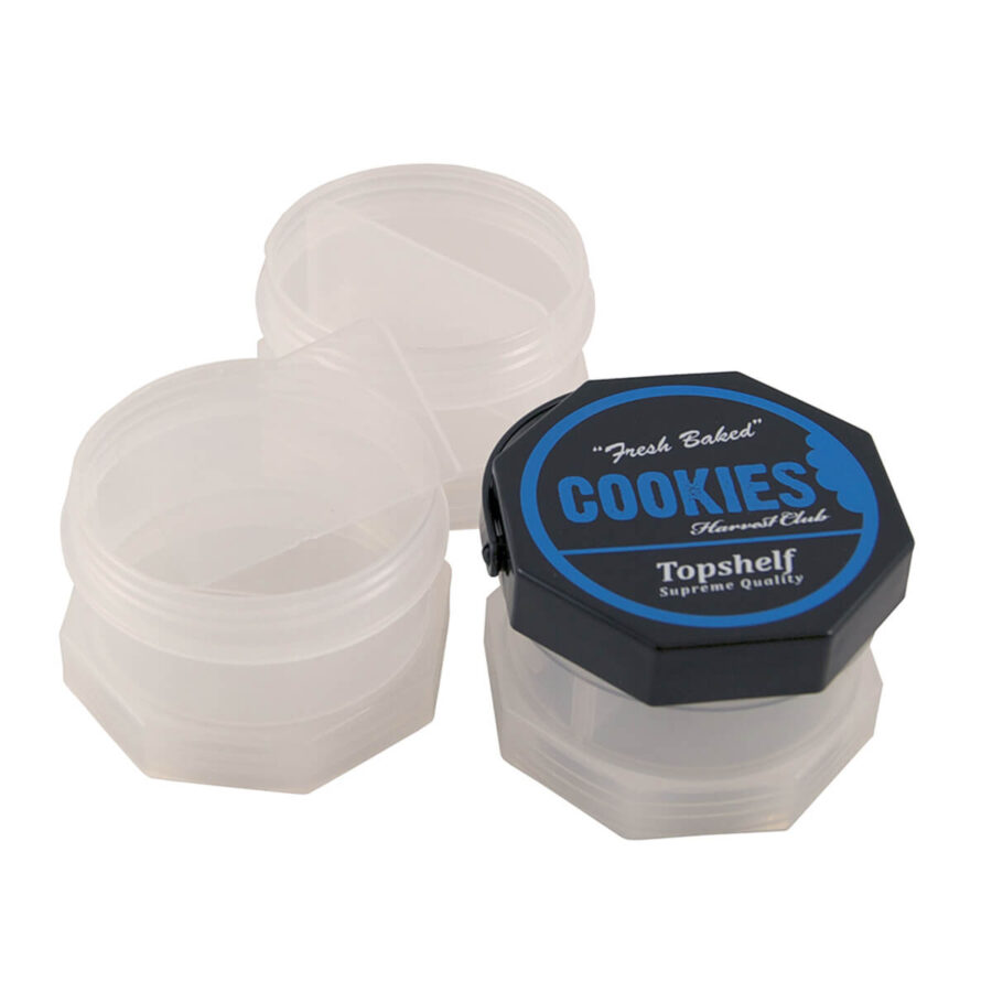 Cookies Barattolo Trasparente per Conserve di Cannabis 3 parti