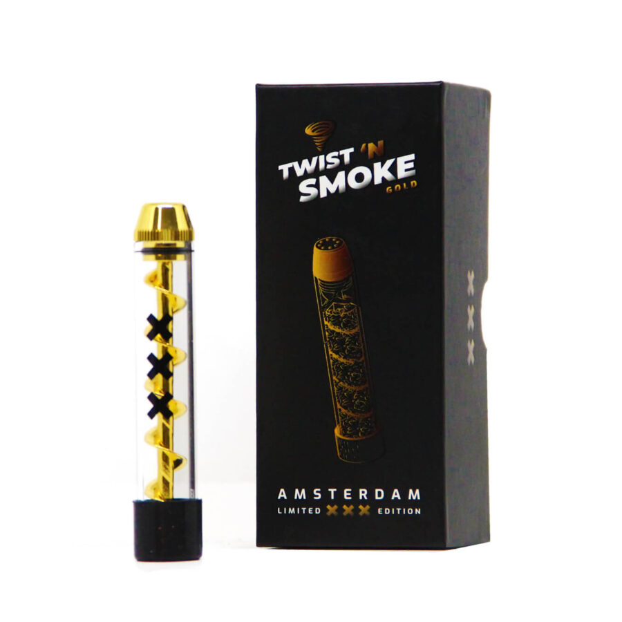 Twist 'n Smoke Twisted Glass Blunt Oro Amsterdam Edizione Speciale