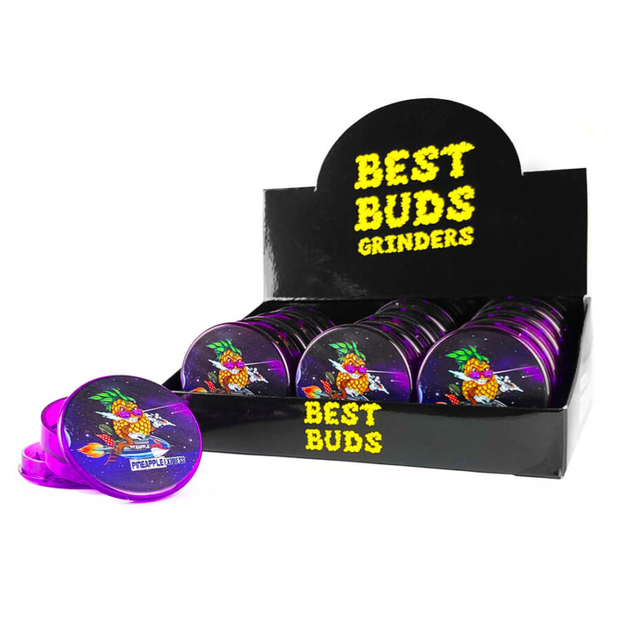 Best Buds Grinder in Plastica Pineapple Express 3 Parts - 50mm (12pezzi/display)