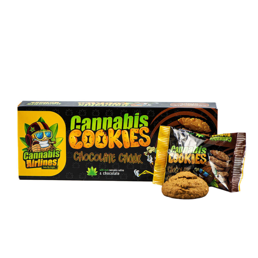 Cannabis Airlines Biscotti alla Cannabis Chocolate Chunk 120g (14confezioni/masterbox)