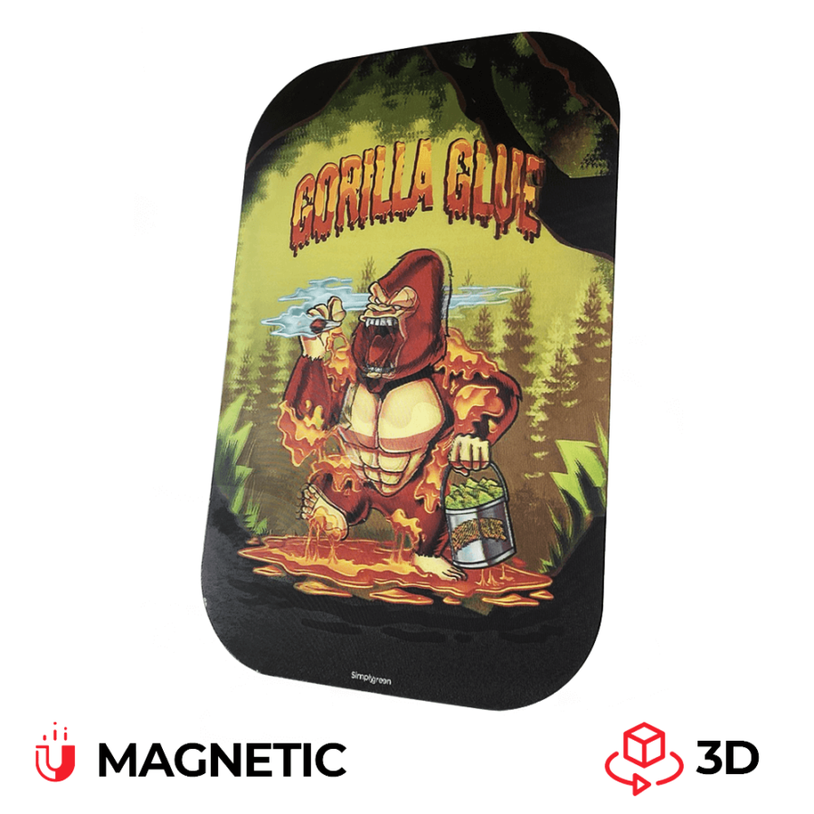 Best Buds Gorilla Glue Cover Magnetica in 3D per Vassoi in Metallo misura media
