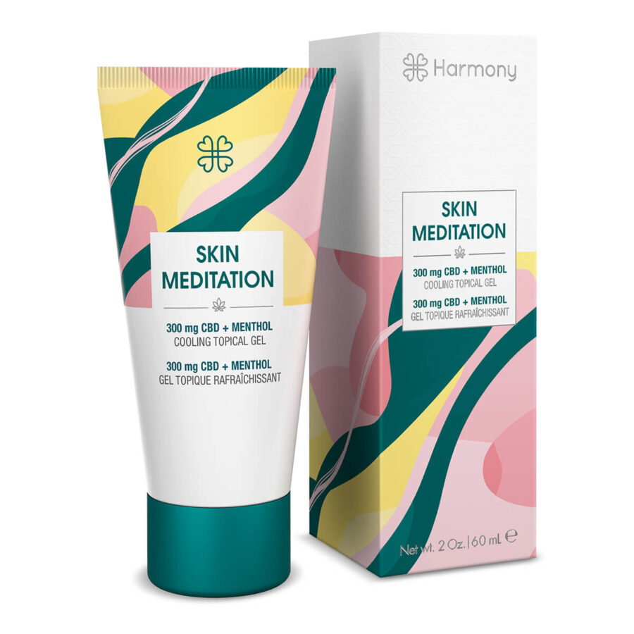 Harmony Skin Meditation Gel topico rinfrescante al mentolo 300mg CBD (60ml)
