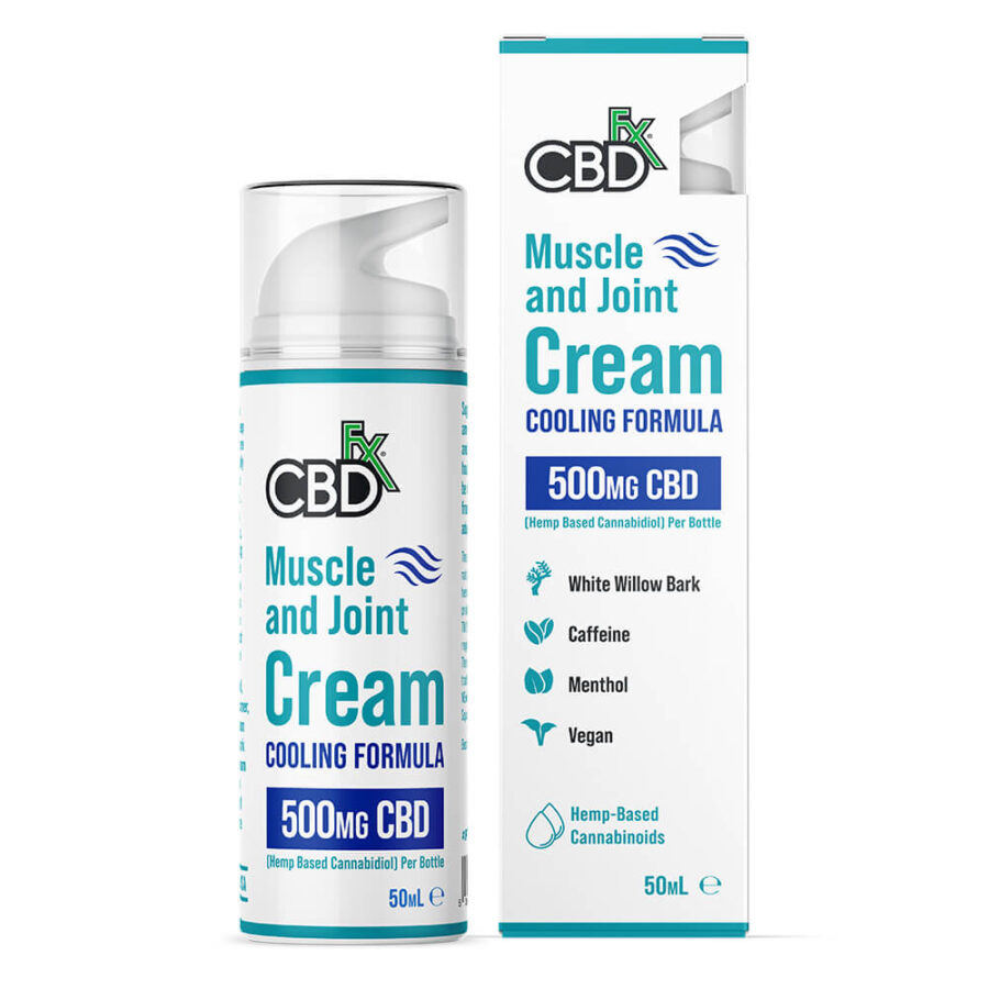CBDfx Crema Rinfrescante per Muscoli e Articolazioni 500mg CBD (50ml)