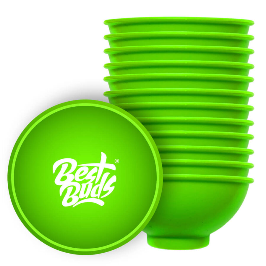 Best Buds Ciotola per Rollare in Silicone 7cm Verde con Logo Bianco (12pz/confezione)
